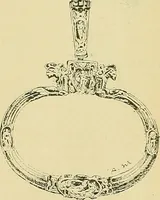 An illustration from L'arte nell'industria : lavori di legno e pastiglia, lavori di metallo, lavori di pietra, marmo, alabastro, ceramica, musaico, vetro, lavori di osso e avorio, lavori tessili, carte da parati e cuoi decorati, ricami, pizzi, cartelloni, stampe, ecc. (1907)
