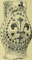 An illustration from L'arte nell'industria : lavori di legno e pastiglia, lavori di metallo, lavori di pietra, marmo, alabastro, ceramica, musaico, vetro, lavori di osso e avorio, lavori tessili, carte da parati e cuoi decorati, ricami, pizzi, cartelloni, stampe, ecc. (1907)