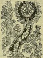 An illustration from L'arte nell'industria : lavori di legno e pastiglia, lavori di metallo, lavori di pietra, marmo, alabastro, ceramica, musaico, vetro, lavori di osso e avorio, lavori tessili, carte da parati e cuoi decorati, ricami, pizzi, cartelloni, stampe, ecc. (1907)