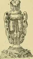 An illustration from L'arte nell'industria : lavori di legno e pastiglia, lavori di metallo, lavori di pietra, marmo, alabastro, ceramica, musaico, vetro, lavori di osso e avorio, lavori tessili, carte da parati e cuoi decorati, ricami, pizzi, cartelloni, stampe, ecc. (1907)