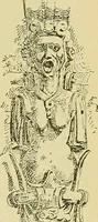 An illustration from L'arte nell'industria : lavori di legno e pastiglia, lavori di metallo, lavori di pietra, marmo, alabastro, ceramica, musaico, vetro, lavori di osso e avorio, lavori tessili, carte da parati e cuoi decorati, ricami, pizzi, cartelloni, stampe, ecc. (1907)
