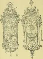 An illustration from L'arte nell'industria : lavori di legno e pastiglia, lavori di metallo, lavori di pietra, marmo, alabastro, ceramica, musaico, vetro, lavori di osso e avorio, lavori tessili, carte da parati e cuoi decorati, ricami, pizzi, cartelloni, stampe, ecc. (1907)