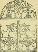 An illustration from L'arte nell'industria : lavori di legno e pastiglia, lavori di metallo, lavori di pietra, marmo, alabastro, ceramica, musaico, vetro, lavori di osso e avorio, lavori tessili, carte da parati e cuoi decorati, ricami, pizzi, cartelloni, stampe, ecc. (1907)