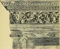 An illustration from L'arte nell'industria : lavori di legno e pastiglia, lavori di metallo, lavori di pietra, marmo, alabastro, ceramica, musaico, vetro, lavori di osso e avorio, lavori tessili, carte da parati e cuoi decorati, ricami, pizzi, cartelloni, stampe, ecc. (1907)