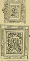 An illustration from L'arte nell'industria : lavori di legno e pastiglia, lavori di metallo, lavori di pietra, marmo, alabastro, ceramica, musaico, vetro, lavori di osso e avorio, lavori tessili, carte da parati e cuoi decorati, ricami, pizzi, cartelloni, stampe, ecc. (1907)