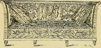 An illustration from L'arte nell'industria : lavori di legno e pastiglia, lavori di metallo, lavori di pietra, marmo, alabastro, ceramica, musaico, vetro, lavori di osso e avorio, lavori tessili, carte da parati e cuoi decorati, ricami, pizzi, cartelloni, stampe, ecc. (1907)