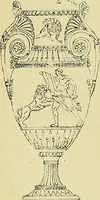 An illustration from L'arte nell'industria : lavori di legno e pastiglia, lavori di metallo, lavori di pietra, marmo, alabastro, ceramica, musaico, vetro, lavori di osso e avorio, lavori tessili, carte da parati e cuoi decorati, ricami, pizzi, cartelloni, stampe, ecc. (1907)