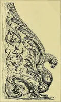 An illustration from L'arte nell'industria : lavori di legno e pastiglia, lavori di metallo, lavori di pietra, marmo, alabastro, ceramica, musaico, vetro, lavori di osso e avorio, lavori tessili, carte da parati e cuoi decorati, ricami, pizzi, cartelloni, stampe, ecc. (1907)