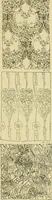 An illustration from L'arte nell'industria : lavori di legno e pastiglia, lavori di metallo, lavori di pietra, marmo, alabastro, ceramica, musaico, vetro, lavori di osso e avorio, lavori tessili, carte da parati e cuoi decorati, ricami, pizzi, cartelloni, stampe, ecc. (1907)