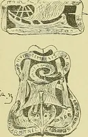 An illustration from L'arte nell'industria : lavori di legno e pastiglia, lavori di metallo, lavori di pietra, marmo, alabastro, ceramica, musaico, vetro, lavori di osso e avorio, lavori tessili, carte da parati e cuoi decorati, ricami, pizzi, cartelloni, stampe, ecc. (1907)