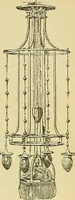 An illustration from L'arte nell'industria : lavori di legno e pastiglia, lavori di metallo, lavori di pietra, marmo, alabastro, ceramica, musaico, vetro, lavori di osso e avorio, lavori tessili, carte da parati e cuoi decorati, ricami, pizzi, cartelloni, stampe, ecc. (1907)