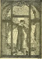 An illustration from L'arte nell'industria : lavori di legno e pastiglia, lavori di metallo, lavori di pietra, marmo, alabastro, ceramica, musaico, vetro, lavori di osso e avorio, lavori tessili, carte da parati e cuoi decorati, ricami, pizzi, cartelloni, stampe, ecc. (1907)