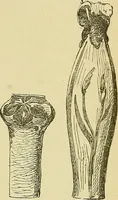 An illustration from L'arte nell'industria : lavori di legno e pastiglia, lavori di metallo, lavori di pietra, marmo, alabastro, ceramica, musaico, vetro, lavori di osso e avorio, lavori tessili, carte da parati e cuoi decorati, ricami, pizzi, cartelloni, stampe, ecc. (1907)