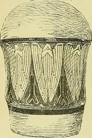 An illustration from L'arte nell'industria : lavori di legno e pastiglia, lavori di metallo, lavori di pietra, marmo, alabastro, ceramica, musaico, vetro, lavori di osso e avorio, lavori tessili, carte da parati e cuoi decorati, ricami, pizzi, cartelloni, stampe, ecc. (1907)