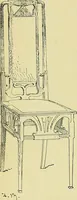 An illustration from L'arte nell'industria : lavori di legno e pastiglia, lavori di metallo, lavori di pietra, marmo, alabastro, ceramica, musaico, vetro, lavori di osso e avorio, lavori tessili, carte da parati e cuoi decorati, ricami, pizzi, cartelloni, stampe, ecc. (1907)