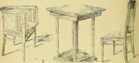 An illustration from L'arte nell'industria : lavori di legno e pastiglia, lavori di metallo, lavori di pietra, marmo, alabastro, ceramica, musaico, vetro, lavori di osso e avorio, lavori tessili, carte da parati e cuoi decorati, ricami, pizzi, cartelloni, stampe, ecc. (1907)
