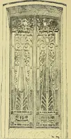 An illustration from L'arte nell'industria : lavori di legno e pastiglia, lavori di metallo, lavori di pietra, marmo, alabastro, ceramica, musaico, vetro, lavori di osso e avorio, lavori tessili, carte da parati e cuoi decorati, ricami, pizzi, cartelloni, stampe, ecc. (1907)