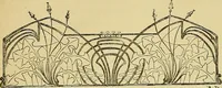 An illustration from L'arte nell'industria : lavori di legno e pastiglia, lavori di metallo, lavori di pietra, marmo, alabastro, ceramica, musaico, vetro, lavori di osso e avorio, lavori tessili, carte da parati e cuoi decorati, ricami, pizzi, cartelloni, stampe, ecc. (1907)