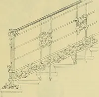 An illustration from L'arte nell'industria : lavori di legno e pastiglia, lavori di metallo, lavori di pietra, marmo, alabastro, ceramica, musaico, vetro, lavori di osso e avorio, lavori tessili, carte da parati e cuoi decorati, ricami, pizzi, cartelloni, stampe, ecc. (1907)