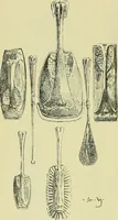 An illustration from L'arte nell'industria : lavori di legno e pastiglia, lavori di metallo, lavori di pietra, marmo, alabastro, ceramica, musaico, vetro, lavori di osso e avorio, lavori tessili, carte da parati e cuoi decorati, ricami, pizzi, cartelloni, stampe, ecc. (1907)
