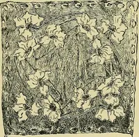 An illustration from L'arte nell'industria : lavori di legno e pastiglia, lavori di metallo, lavori di pietra, marmo, alabastro, ceramica, musaico, vetro, lavori di osso e avorio, lavori tessili, carte da parati e cuoi decorati, ricami, pizzi, cartelloni, stampe, ecc. (1907)