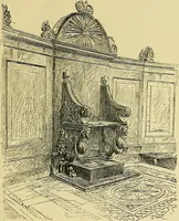 An illustration from L'arte nell'industria : lavori di legno e pastiglia, lavori di metallo, lavori di pietra, marmo, alabastro, ceramica, musaico, vetro, lavori di osso e avorio, lavori tessili, carte da parati e cuoi decorati, ricami, pizzi, cartelloni, stampe, ecc. (1907)