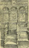 An illustration from L'arte nell'industria : lavori di legno e pastiglia, lavori di metallo, lavori di pietra, marmo, alabastro, ceramica, musaico, vetro, lavori di osso e avorio, lavori tessili, carte da parati e cuoi decorati, ricami, pizzi, cartelloni, stampe, ecc. (1907)