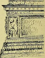 An illustration from L'arte nell'industria : lavori di legno e pastiglia, lavori di metallo, lavori di pietra, marmo, alabastro, ceramica, musaico, vetro, lavori di osso e avorio, lavori tessili, carte da parati e cuoi decorati, ricami, pizzi, cartelloni, stampe, ecc. (1907)