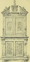 An illustration from L'arte nell'industria : lavori di legno e pastiglia, lavori di metallo, lavori di pietra, marmo, alabastro, ceramica, musaico, vetro, lavori di osso e avorio, lavori tessili, carte da parati e cuoi decorati, ricami, pizzi, cartelloni, stampe, ecc. (1907)