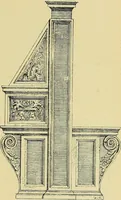 An illustration from L'arte nell'industria : lavori di legno e pastiglia, lavori di metallo, lavori di pietra, marmo, alabastro, ceramica, musaico, vetro, lavori di osso e avorio, lavori tessili, carte da parati e cuoi decorati, ricami, pizzi, cartelloni, stampe, ecc. (1907)