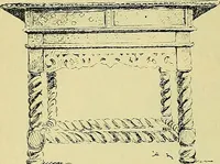 An illustration from L'arte nell'industria : lavori di legno e pastiglia, lavori di metallo, lavori di pietra, marmo, alabastro, ceramica, musaico, vetro, lavori di osso e avorio, lavori tessili, carte da parati e cuoi decorati, ricami, pizzi, cartelloni, stampe, ecc. (1907)