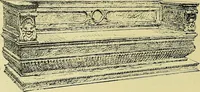An illustration from L'arte nell'industria : lavori di legno e pastiglia, lavori di metallo, lavori di pietra, marmo, alabastro, ceramica, musaico, vetro, lavori di osso e avorio, lavori tessili, carte da parati e cuoi decorati, ricami, pizzi, cartelloni, stampe, ecc. (1907)