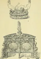 An illustration from L'arte nell'industria : lavori di legno e pastiglia, lavori di metallo, lavori di pietra, marmo, alabastro, ceramica, musaico, vetro, lavori di osso e avorio, lavori tessili, carte da parati e cuoi decorati, ricami, pizzi, cartelloni, stampe, ecc. (1907)