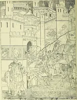 An illustration from L'arte nell'industria : lavori di legno e pastiglia, lavori di metallo, lavori di pietra, marmo, alabastro, ceramica, musaico, vetro, lavori di osso e avorio, lavori tessili, carte da parati e cuoi decorati, ricami, pizzi, cartelloni, stampe, ecc. (1907)