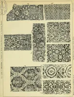 An illustration from L'arte nell'industria : lavori di legno e pastiglia, lavori di metallo, lavori di pietra, marmo, alabastro, ceramica, musaico, vetro, lavori di osso e avorio, lavori tessili, carte da parati e cuoi decorati, ricami, pizzi, cartelloni, stampe, ecc. (1907)