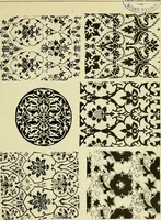 An illustration from L'arte nell'industria : lavori di legno e pastiglia, lavori di metallo, lavori di pietra, marmo, alabastro, ceramica, musaico, vetro, lavori di osso e avorio, lavori tessili, carte da parati e cuoi decorati, ricami, pizzi, cartelloni, stampe, ecc. (1907)