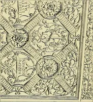 An illustration from L'arte nell'industria : lavori di legno e pastiglia, lavori di metallo, lavori di pietra, marmo, alabastro, ceramica, musaico, vetro, lavori di osso e avorio, lavori tessili, carte da parati e cuoi decorati, ricami, pizzi, cartelloni, stampe, ecc. (1907)