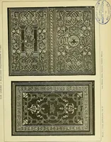 An illustration from L'arte nell'industria : lavori di legno e pastiglia, lavori di metallo, lavori di pietra, marmo, alabastro, ceramica, musaico, vetro, lavori di osso e avorio, lavori tessili, carte da parati e cuoi decorati, ricami, pizzi, cartelloni, stampe, ecc. (1907)