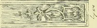 An illustration from L'arte nell'industria : lavori di legno e pastiglia, lavori di metallo, lavori di pietra, marmo, alabastro, ceramica, musaico, vetro, lavori di osso e avorio, lavori tessili, carte da parati e cuoi decorati, ricami, pizzi, cartelloni, stampe, ecc. (1907)
