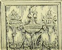 An illustration from L'arte nell'industria : lavori di legno e pastiglia, lavori di metallo, lavori di pietra, marmo, alabastro, ceramica, musaico, vetro, lavori di osso e avorio, lavori tessili, carte da parati e cuoi decorati, ricami, pizzi, cartelloni, stampe, ecc. (1907)