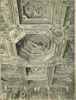 An illustration from L'arte nell'industria : lavori di legno e pastiglia, lavori di metallo, lavori di pietra, marmo, alabastro, ceramica, musaico, vetro, lavori di osso e avorio, lavori tessili, carte da parati e cuoi decorati, ricami, pizzi, cartelloni, stampe, ecc. (1907)