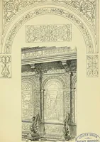 An illustration from L'arte nell'industria : lavori di legno e pastiglia, lavori di metallo, lavori di pietra, marmo, alabastro, ceramica, musaico, vetro, lavori di osso e avorio, lavori tessili, carte da parati e cuoi decorati, ricami, pizzi, cartelloni, stampe, ecc. (1907)