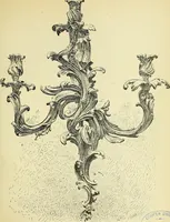 An illustration from L'arte nell'industria : lavori di legno e pastiglia, lavori di metallo, lavori di pietra, marmo, alabastro, ceramica, musaico, vetro, lavori di osso e avorio, lavori tessili, carte da parati e cuoi decorati, ricami, pizzi, cartelloni, stampe, ecc. (1907)