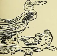 An illustration from L'arte nell'industria : lavori di legno e pastiglia, lavori di metallo, lavori di pietra, marmo, alabastro, ceramica, musaico, vetro, lavori di osso e avorio, lavori tessili, carte da parati e cuoi decorati, ricami, pizzi, cartelloni, stampe, ecc. (1907)