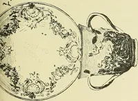 An illustration from L'arte nell'industria : lavori di legno e pastiglia, lavori di metallo, lavori di pietra, marmo, alabastro, ceramica, musaico, vetro, lavori di osso e avorio, lavori tessili, carte da parati e cuoi decorati, ricami, pizzi, cartelloni, stampe, ecc. (1907)