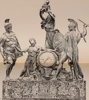 An illustration from L'arte nell'industria : lavori di legno e pastiglia, lavori di metallo, lavori di pietra, marmo, alabastro, ceramica, musaico, vetro, lavori di osso e avorio, lavori tessili, carte da parati e cuoi decorati, ricami, pizzi, cartelloni, stampe, ecc. (1907)