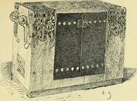 An illustration from L'arte nell'industria : lavori di legno e pastiglia, lavori di metallo, lavori di pietra, marmo, alabastro, ceramica, musaico, vetro, lavori di osso e avorio, lavori tessili, carte da parati e cuoi decorati, ricami, pizzi, cartelloni, stampe, ecc. (1907)