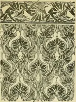 An illustration from L'arte nell'industria : lavori di legno e pastiglia, lavori di metallo, lavori di pietra, marmo, alabastro, ceramica, musaico, vetro, lavori di osso e avorio, lavori tessili, carte da parati e cuoi decorati, ricami, pizzi, cartelloni, stampe, ecc. (1907)