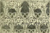 An illustration from L'arte nell'industria : lavori di legno e pastiglia, lavori di metallo, lavori di pietra, marmo, alabastro, ceramica, musaico, vetro, lavori di osso e avorio, lavori tessili, carte da parati e cuoi decorati, ricami, pizzi, cartelloni, stampe, ecc. (1907)