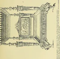 An illustration from L'arte nell'industria : lavori di legno e pastiglia, lavori di metallo, lavori di pietra, marmo, alabastro, ceramica, musaico, vetro, lavori di osso e avorio, lavori tessili, carte da parati e cuoi decorati, ricami, pizzi, cartelloni, stampe, ecc. (1907)